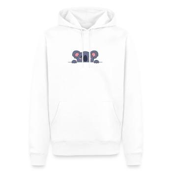 Koala se cache - Sweat à capuche Premium bio Homme - blanc - Devant - Nico (187cm)