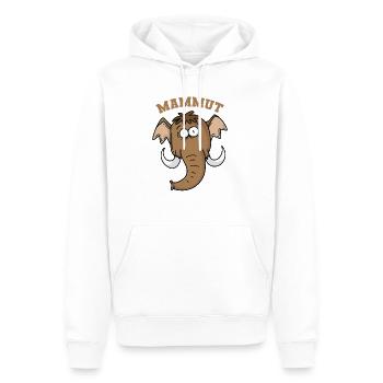 Mammoth with short trunk - Men’s Premium Organic Hoodie - white - Front - Nico (187cm)