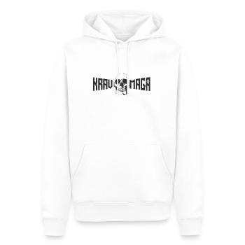Krav Maga mit Totenkopf - Männer Premium Bio Hoodie - Weiß - Vorne - Nico (187cm)