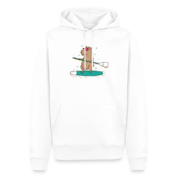 Caviidae Cochon d’Inde Surfs Rongeur - Sweat à capuche Premium bio Homme - blanc - Devant - Nico (187cm)