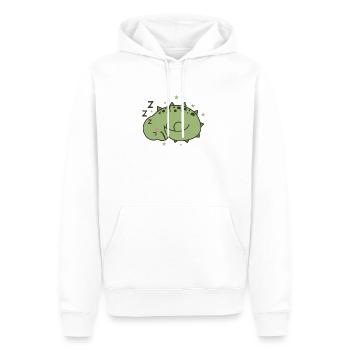 kleiner Dino schläft Dinosaurier Tier - Männer Premium Bio Hoodie - Weiß - Vorne - Nico (187cm)