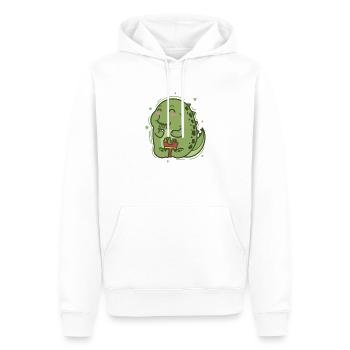 little dinosaur loves chips dinosaurs - Men’s Premium Organic Hoodie - white - Front - Nico (187cm)