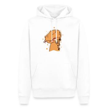 Dino mit Arm im Mund Dinosaurier Reptil - Männer Premium Bio Hoodie - Weiß - Vorne - Nico (187cm)