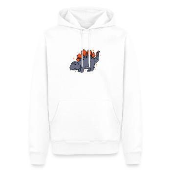 Dinosaurier Stegosaurus Dinosaurier Reptil - Männer Premium Bio Hoodie - Weiß - Vorne - Nico (187cm)