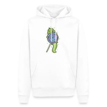 Dino with a lollipop dinosaur reptile - Men’s Premium Organic Hoodie - white - Front - Nico (187cm)