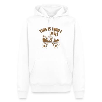 Skating "This is how i Roll" - Men’s Premium Organic Hoodie - white - Front - Nico (187cm)