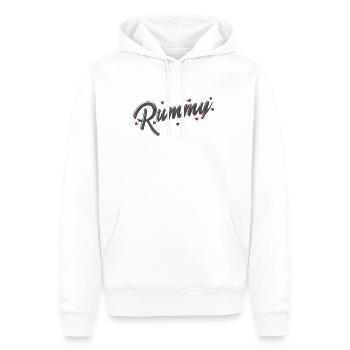 Rummy Hobby Jeu de cartes Romme Carte à jouer - Sweat à capuche Premium bio Homme - blanc - Devant - Nico (187cm)