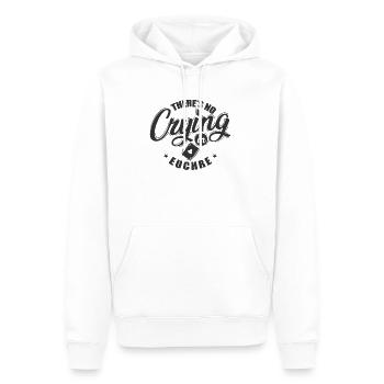 Il n’y a pas de pleurs dans le jeu de cartes Euchre - Sweat à capuche Premium bio Homme - blanc - Devant - Nico (187cm)