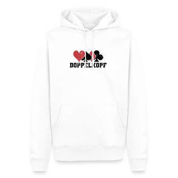 Doppelkopf Kartenspiel Damen und Buben - Männer Premium Bio Hoodie - Weiß - Vorne - Nico (187cm)