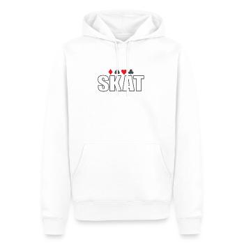 Skat Cards Skat Hand Card Deck Cartes à jouer - Sweat à capuche Premium bio Homme - blanc - Devant - Nico (187cm)