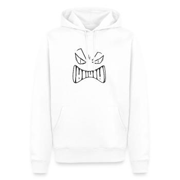 Visage effrayant au costume d’Halloween Doux - Sweat à capuche Premium bio Homme - blanc - Devant - Nico (187cm)