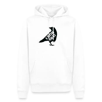 Crow away Crow Raven Bird Environnement et nature - Sweat à capuche Premium bio Homme - blanc - Devant - Nico (187cm)