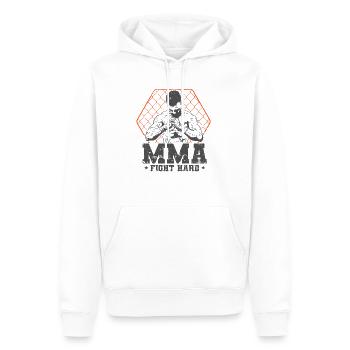 MMA Fight Hard Arts Martiaux Mixtes Kampf - Sweat à capuche Premium bio Homme - blanc - Devant - Nico (187cm)