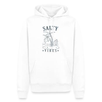 Salty Vibes surfen Wellenreiten Wassersport - Männer Premium Bio Hoodie - Weiß - Vorne - Nico (187cm)
