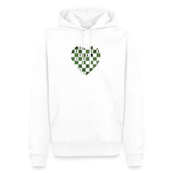 Schach Liebe Herz Denksport Brettspiel - Männer Premium Bio Hoodie - Weiß - Vorne - Nico (187cm)