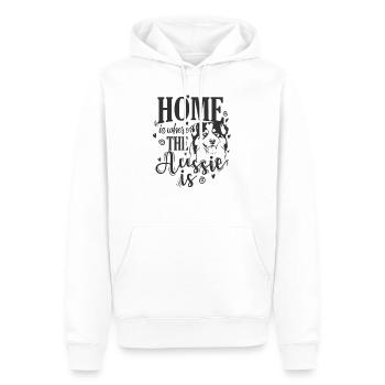 La maison est l’endroit où l’Australien est le berger australien - Sweat à capuche Premium bio Homme - blanc - Devant - Nico (187cm)
