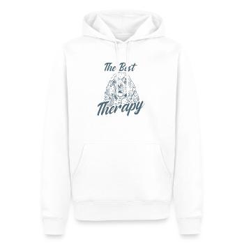 The Best Therapy Cocker Spaniel Dog - Men’s Premium Organic Hoodie - white - Front - Nico (187cm)