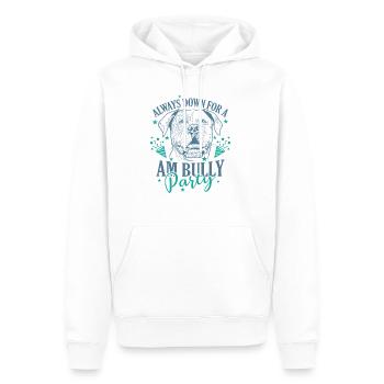 Toujours en panne pour un Bully Party Bulldog AM - Sweat à capuche Premium bio Homme - blanc - Devant - Nico (187cm)
