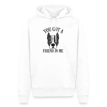 Staffordshire Terrier You got a Friend in Me Dog - Men’s Premium Organic Hoodie - white - Front - Nico (187cm)