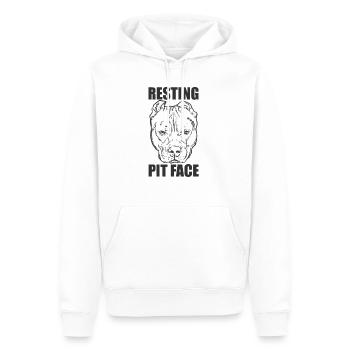Resting Pit Face Pit Bull Hund Haustier - Männer Premium Bio Hoodie - Weiß - Vorne - Nico (187cm)