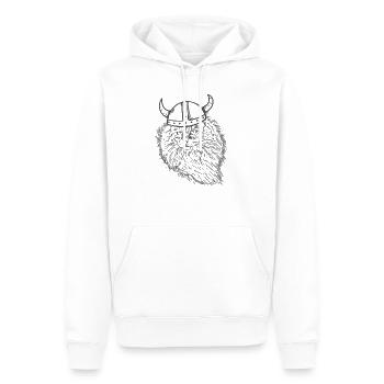 Norwegian Forest Cat mit Wikinger Helm - Männer Premium Bio Hoodie - Weiß - Vorne - Nico (187cm)