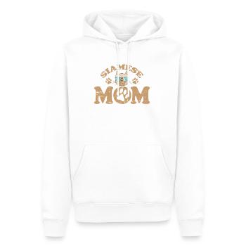 Siamese Mom Haustier Kater Rasse Mietze - Männer Premium Bio Hoodie - Weiß - Vorne - Nico (187cm)