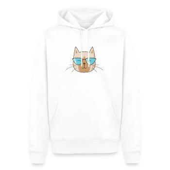 Siamese Cat mit Sonnenbrille Haustier - Männer Premium Bio Hoodie - Weiß - Vorne - Nico (187cm)