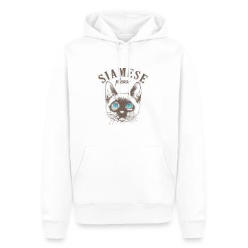 Chat siamois s’il vous plaît Race de chat de compagnie - Sweat à capuche Premium bio Homme - blanc - Devant - Nico (187cm)