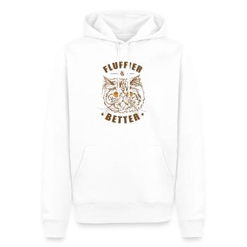 Fluffier est un meilleur animal de compagnie de chat persan - Sweat à capuche Premium bio Homme - blanc - Devant - Nico (187cm)