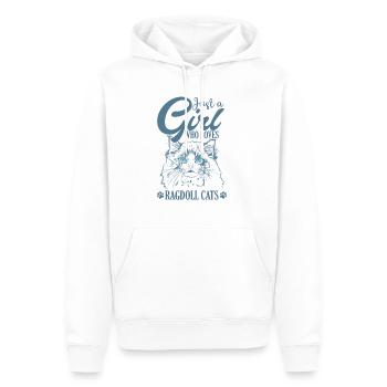 Juste une fille qui aime Ragdoll Cats Pet - Sweat à capuche Premium bio Homme - blanc - Devant - Nico (187cm)