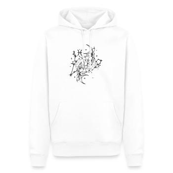 Fische Sternzeichen Februar März - Männer Premium Bio Hoodie - Weiß - Vorne - Nico (187cm)