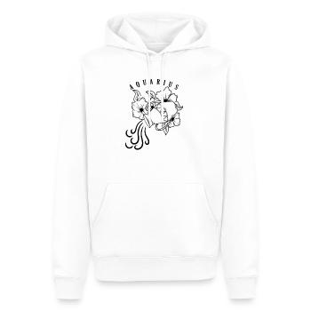 Wassermann Sternzeichen Januar Februar - Männer Premium Bio Hoodie - Weiß - Vorne - Nico (187cm)