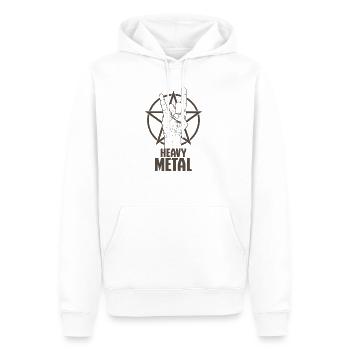 Heavy Metal Music Singer Band Genre - Sweat à capuche Premium bio Homme - blanc - Devant - Nico (187cm)