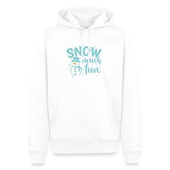 Neige beaucoup plus amusant saison d’hiver luge - Sweat à capuche Premium bio Homme - blanc - Devant - Nico (187cm)