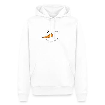 Bonhomme de neige avec carotte comme nez hiver - Sweat à capuche Premium bio Homme - blanc - Devant - Nico (187cm)