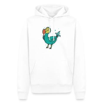 Dodo Bird de Maurice - Sweat à capuche Premium bio Homme - blanc - Devant - Nico (187cm)