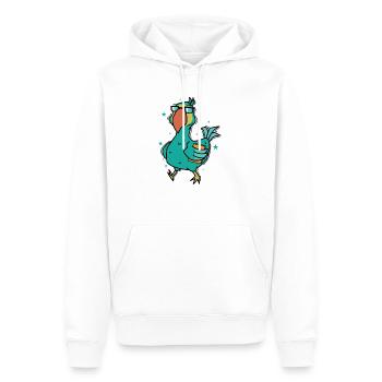 Dodo mit einem Buch Vogel aus Mauritius - Männer Premium Bio Hoodie - Weiß - Vorne - Nico (187cm)
