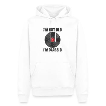 I'm not old I'm Classic Vinyl Record - Men’s Premium Organic Hoodie - white - Front - Nico (187cm)