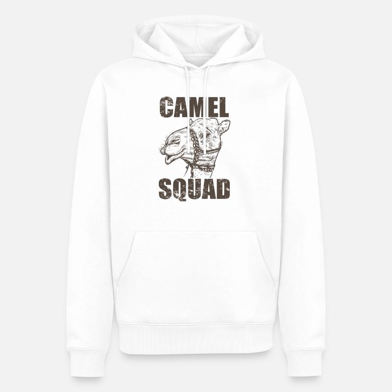 Camel Squad Dromedar Wüste Höcker - Männer Premium Bio Hoodie - Weiß