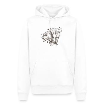 Kamel Karawane Wüste Dromedar Tier - Männer Premium Bio Hoodie - Weiß - Vorne - Nico (187cm)