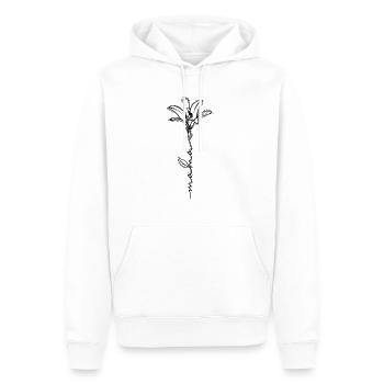 Mom as a flower stalk Mother's Day - Men’s Premium Organic Hoodie - white - Front - Nico (187cm)