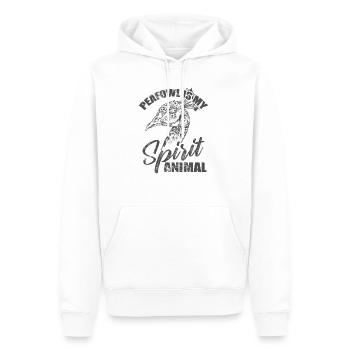 Le paon est mon faisan d’oiseau animal spirituel - Sweat à capuche Premium bio Homme - blanc - Devant - Nico (187cm)