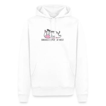 Snuggle Expert at Rest Schlafanzug Pyjama - Männer Premium Bio Hoodie - Weiß - Vorne - Nico (187cm)