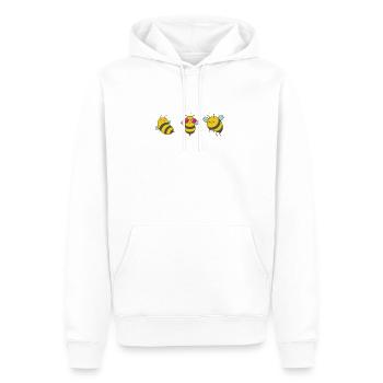 drei coole Bienen Tiere Natur - Männer Premium Bio Hoodie - Weiß - Vorne - Nico (187cm)