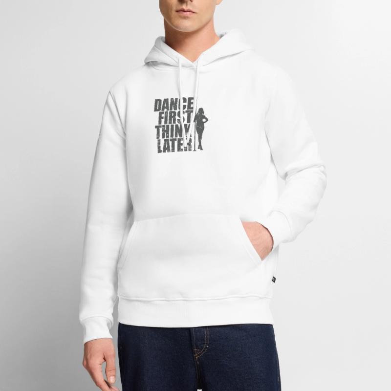 Dance First Think Later Pole Dance Pole Men’s Premium Organic Hoodie