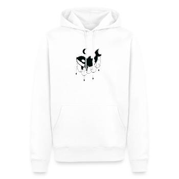 Orca mit Ketten vor Mond - Männer Premium Bio Hoodie - Weiß - Vorne - Nico (187cm)