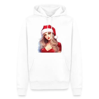 Sexy Père Noël Femme Noël Noël laid - Sweat à capuche Premium bio Homme - blanc - Devant - Nico (187cm)