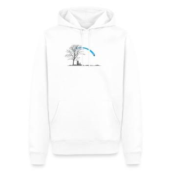 Étoile filante dans le ciel sombre - Sweat à capuche Premium bio Homme - blanc - Devant - Nico (187cm)