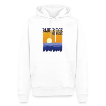 Blue Ridge Mountains, Appalaches, Mont Mitchell - Sweat à capuche Premium bio Homme - blanc - Devant - Nico (187cm)