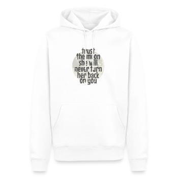 Faites confiance à la Lune, elle ne lui tournera jamais le dos Kugel - Sweat à capuche Premium bio Homme - blanc - Devant - Nico (187cm)